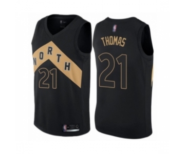 Men's Toronto Raptors #21 Matt Thomas Authentic Black Basketball Jersey - City Edition