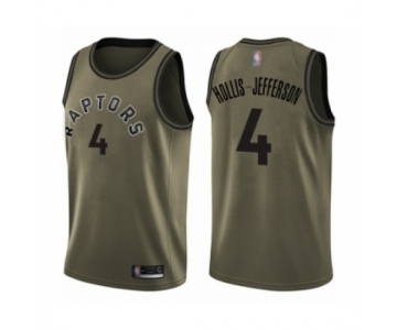 Men's Toronto Raptors #4 Rondae Hollis-Jefferson Swingman Green Salute to Service Basketball Jersey