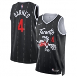 Men's Toronto Raptors #4 Scottie Barnes Black 2025-26 City Edition Stitched Basketball Jersey Men's Toronto Raptors #4 Scottie Barnes Black 2025-26 City Edition Stitched Basketball Jersey