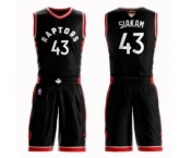 Men's Toronto Raptors #43 Pascal Siakam Swingman Black 2019 Basketball Finals Bound Suit Jersey Statement Edition