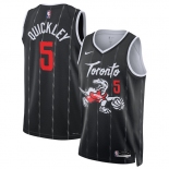 Men's Toronto Raptors #5 Immanuel Quickley Black 2025-26 City Edition Stitched Basketball Jersey Men's Toronto Raptors #5 Immanuel Quickley Black 2025-26 City Edition Stitched Basketball Jersey