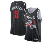 Men's Toronto Raptors #5 Immanuel Quickley Black 2025-26 City Edition Stitched Basketball Jersey Men's Toronto Raptors #5 Immanuel Quickley Black 2025-26 City Edition Stitched Basketball Jersey