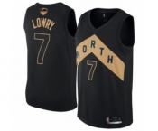 Men's Toronto Raptors #7 Kyle Lowry Authentic Black 2019 Basketball Finals Bound Jersey - City Edition