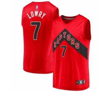 Men's Toronto Raptors #7 Kyle Lowry Fanatics Branded Red 2020-21 Fast Break Replica Player Jersey
