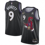 Men's Toronto Raptors #9 RJ Barrett Black 2024-25 City Edition Stitched Basketball Jersey