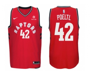 Nike NBA Toronto Raptors #42 Jakob Poeltl Jersey 2017-18 New Season Red Jersey