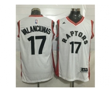Toronto Raptors #17 Jonas Valanciunas White Stitched NBA Jersey