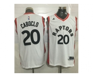 Toronto Raptors #20 Bruno Caboclo White Stitched NBA Jersey