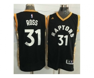 Toronto Raptors #31 Terrence Ross Black Gold Stitched NBA Jersey
