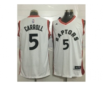 Toronto Raptors #5 DeMarre Carroll White Stitched NBA Jersey