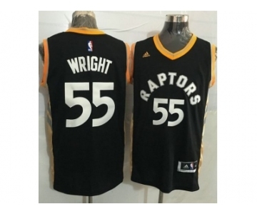 Toronto Raptors #55 Delon Wright Black Gold Stitched NBA Jersey