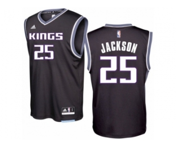 Men Adidas Sacramento Kings #25 Justin Jackson Swingman Black Alternate NBA Jersey