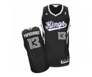 Men's Adidas Sacramento Kings #13 Georgios Papagiannis Swingman Black Alternate NBA Jersey