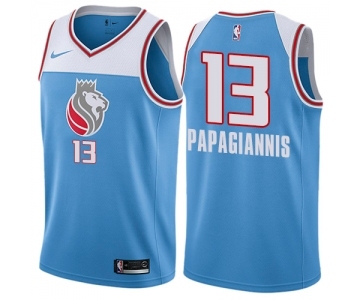 Men's Nike Sacramento Kings #13 Georgios Papagiannis Swingman Blue NBA Jersey - City Edition