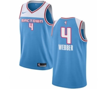 Men's Nike Sacramento Kings #4 Chris Webber Swingman Blue NBA Jersey - 2018-19 City Edition