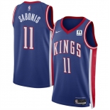 Men's Sacramento Kings #11 Domantas Sabonis Purple 2024-25 City Edition Stitched Basketball Jersey