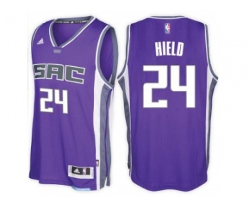 Men's Sacramento Kings #24 Buddy Hield adidas Purple City Swingman Road Jersey