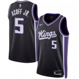 Men's Sacramento Kings #5 Darius Acuff Jr Black 2026 Draft Icon Edition Swingman Stitched Jersey