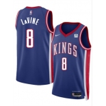 Men's Sacramento Kings #8 Zach LaVine Blue 2025 City Edition Stitched Basketball Jersey