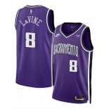 Men's Sacramento Kings #8 Zach LaVine Purple 2025 Classic Edition Stitched Basketball Jersey