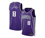 Men's Sacramento Kings #8 Zach LaVine Purple 2025 Classic Edition Stitched Basketball Jersey