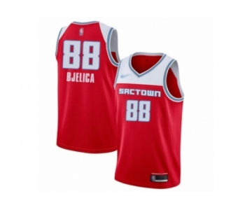 Men's Sacramento Kings #88 Nemanja Bjelica Swingman Red Basketball Jersey 2019-20 City Edition