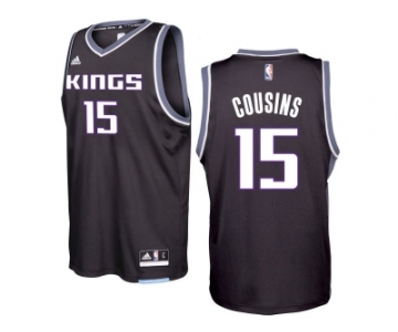 Sacramento Kings #15 DeMarcus Cousins 2016-17 Seasons Black Alternate New Swingman Jersey