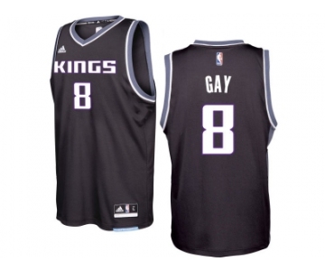 Sacramento Kings #8 Rudy Gay 2016-17 Seasons Black Alternate New Swingman Jersey