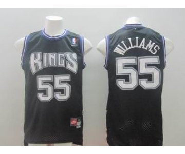 nba sacramento kings #55 williams black[new]