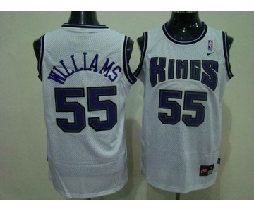 nba sacramento kings #55 williams white
