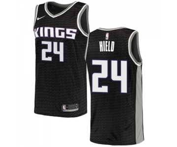 Youth Nike Sacramento Kings #24 Buddy Hield Swingman Black NBA Jersey Statement Edition