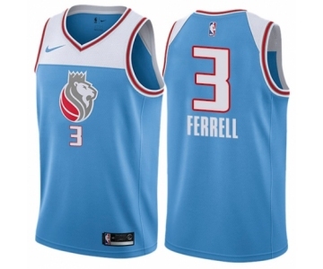 Youth Nike Sacramento Kings #3 Yogi Ferrell Swingman Blue NBA Jersey - City Edition