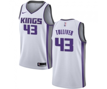 Youth Nike Sacramento Kings #43 Anthony Tolliver Swingman White NBA Jersey - Association Edition
