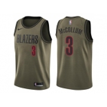 Men Nike Portland Trail Blazers #3 C.J. McCollum Green Salute to Service NBA Swingman Jersey