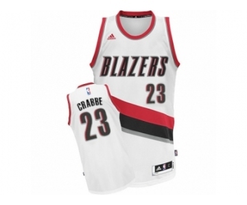 Men's Adidas Portland Trail Blazers #23 Allen Crabbe Swingman White Home NBA Jersey