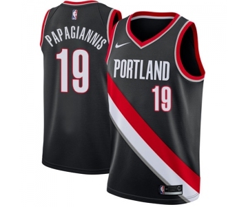 Men's Nike Portland Trail Blazers #19 Georgios Papagiannis Swingman Black NBA Jersey - Icon Edition