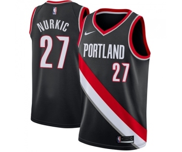 Men's Nike Portland Trail Blazers #27 Jusuf Nurkic Swingman Black Road NBA Jersey - Icon Edition