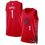 Men's Portland Trail Blazers #1 Ja Morant Red 2026 Statement Edition Stitched Basketball Jersey Men's Portland Trail Blazers #1 Ja Morant Red 2026 Statement Edition Stitched Basketball Jersey