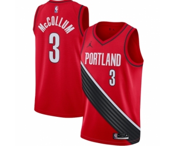 Men's Portland Trail Blazers #3 C.J. McCollum Jordan Brand Red 2020-21 Swingman Jersey
