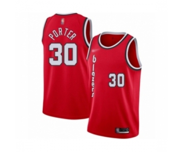 Men's Portland Trail Blazers #30 Terry Porter Swingman Red Hardwood Classics Basketball Jersey