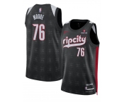 Men's Portland Trail Blazers #76 Taze Moore Black 2024-25 City Edition Edition Stitched Basketball Jersey