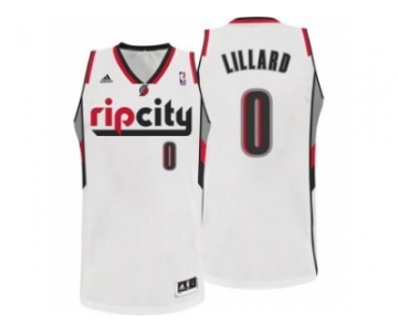 Portland Trail Blazers #0 Damian Lillard Rip City White Swingman Jersey