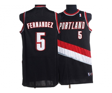 nba portland trailblazers #5 fernandez black