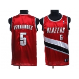 nba portland trailblazers #5 fernandez red