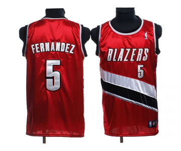 nba portland trailblazers #5 fernandez red