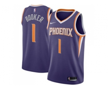 Men Nike Phoenix Suns #1 Devin Booker Purple NBA Swingman Jersey