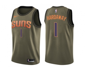 Men Nike Phoenix Suns #1 Penny Hardaway Green Salute to Service NBA Swingman Jersey