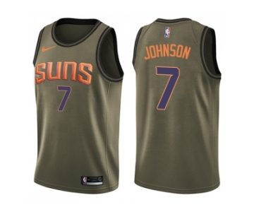 Men Nike Phoenix Suns #7 K Johnson Green Salute to Service NBA Swingman Jersey