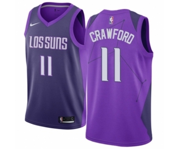 Men's Nike Phoenix Suns #11 Jamal Crawford Authentic Purple NBA Jersey - City Edition