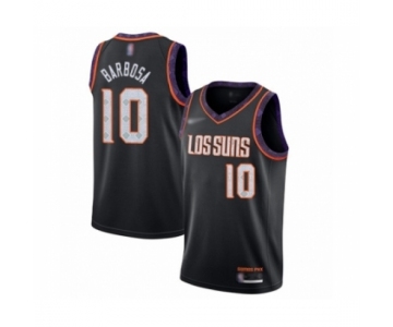 Men's Phoenix Suns #10 Leandro Barbosa Swingman Black Basketball Jersey 2019-20 City Edition